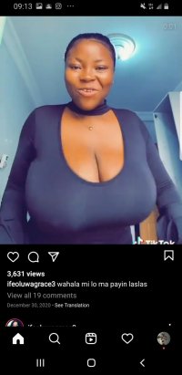 Ifeoluwagrace, Big boobs Nigerian IG'er/tiktoker