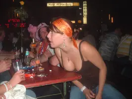 Drunk girl nip slip downblouse