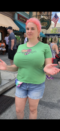 SWEATY BIG TITS AT THEME PARK - boobs - Forum