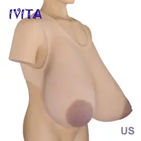 IVITA 21XL Big Nipple Silicone Breast Forms CD TG 16KG Huge Realistic Boobs.webp